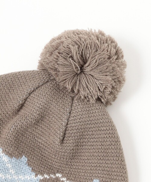B:MING by BEAMS（ビーミングバイビームス）の「イヤーフラップ アーガイル ニット キャップ（ニットキャップ/ビーニー・メンズ・ブラウン/グレー・ONE SIZE）」の4枚目の写真