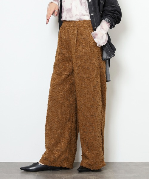 EGLANTINE(エグランティーヌ)の「EGLANTINE ジャガードパンツ(その他パンツ・レディース・ブラック/アイボリー/ブラウン・38)」の6枚目の写真