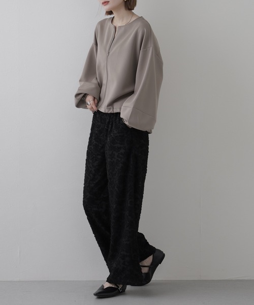 EGLANTINE(エグランティーヌ)の「EGLANTINE ジャガードパンツ(その他パンツ・レディース・ブラック/アイボリー/ブラウン・38)」の10枚目の写真