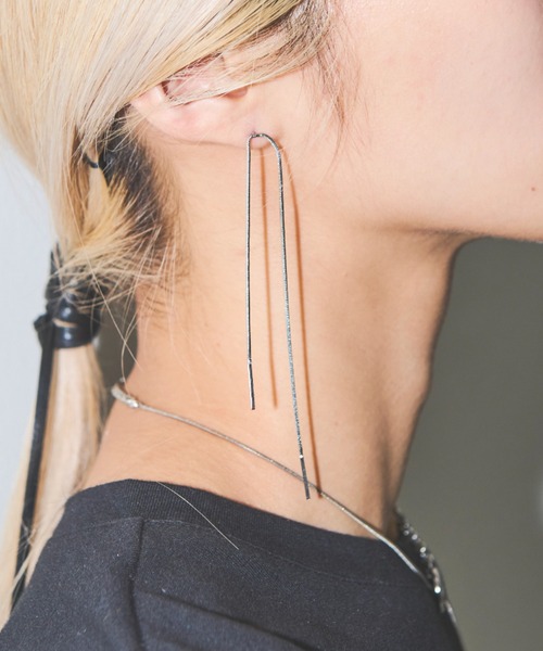 AIC.（エーアイシー）の「【再入荷】ロングチェーンピアス（ピアス（両耳用）・レディース・シルバー/ゴールド・FREE）」の8枚目の写真