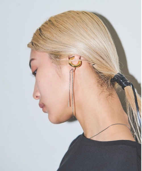 AIC.（エーアイシー）の「【再入荷】ロングチェーンピアス（ピアス（両耳用）・レディース・シルバー/ゴールド・FREE）」の10枚目の写真