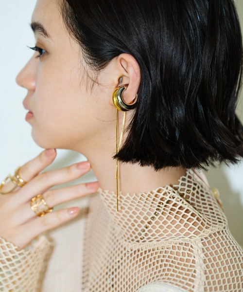 AIC.（エーアイシー）の「【再入荷】ロングチェーンピアス（ピアス（両耳用）・レディース・シルバー/ゴールド・FREE）」の14枚目の写真