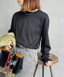 [HANES/ヘインズ] 1P KURO クルーネックロングスリーブＴシャツ