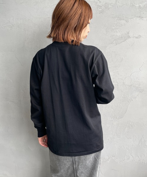 HANES（ヘインズ）の「[HANES/ヘインズ] 1P KURO クルーネックロングスリーブＴシャツ（Tシャツ/カットソー・レディース・ブラック・S/M/L/XL）」の9枚目の写真