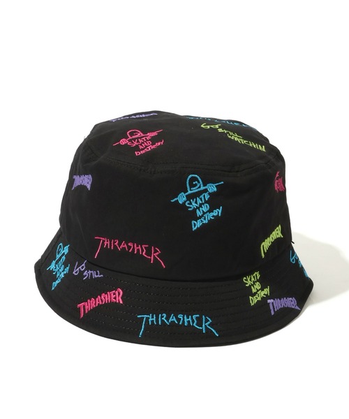 THRASHER(スラッシャー)の「【THRASHER/スラッシャー】総柄刺繍 バケットハット(ハット・メンズ・ブラック系その他2/ブラック系その他・FREE)」の8枚目の写真