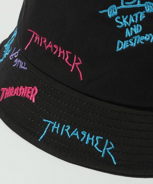 THRASHER(スラッシャー)の「【THRASHER/スラッシャー】総柄刺繍 バケットハット(ハット・メンズ・ブラック系その他2/ブラック系その他・FREE)」の17枚目の写真
