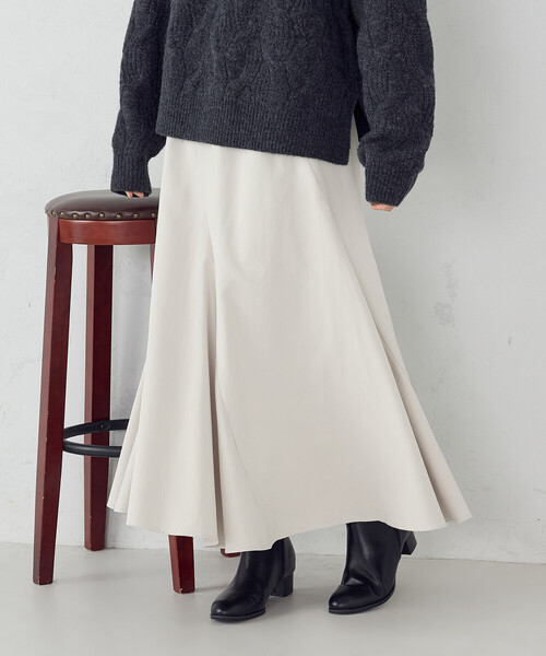 COMME CA ISM(コムサイズム)の「エスカルゴスカート(スカート・レディース・チャコール/ベージュ・MEDIUM/LARGE)」の2枚目の写真