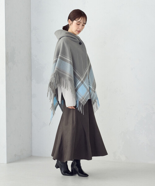 COMME CA ISM(コムサイズム)の「エスカルゴスカート(スカート・レディース・チャコール/ベージュ・MEDIUM/LARGE)」の4枚目の写真