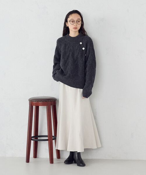 COMME CA ISM(コムサイズム)の「エスカルゴスカート(スカート・レディース・チャコール/ベージュ・MEDIUM/LARGE)」の18枚目の写真