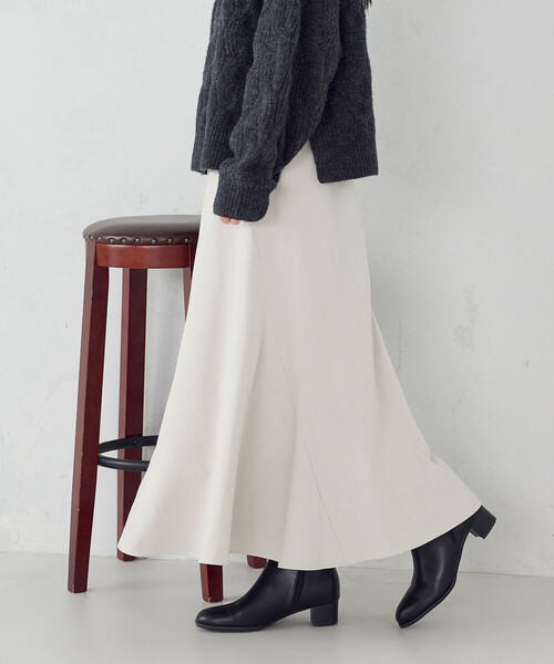 COMME CA ISM(コムサイズム)の「エスカルゴスカート(スカート・レディース・チャコール/ベージュ・MEDIUM/LARGE)」の9枚目の写真