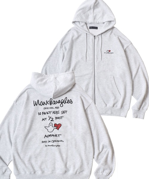 Mark Gonzales（マーク・ゴンザレス）の「MARK GONZALES ARTWORK COLLECTION/マークゴンザレス 別注 裏毛 ストリート バックプリント スウェット ジップアップパーカー/長袖 トップス フルジップパーカー/レディース メンズ（パーカー・メンズ・グレー系その他2/グレー系その他3/グレー系その他4/ブラック/グレー系その他/ブラック系その他2/アッシュグレー/グレー/ブラック系その他・M/L/XL）」の6枚目の写真