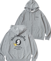 MARK GONZALES ARTWORK COLLECTION/マークゴンザレス 別注 裏毛 ストリート バックプリント スウェット ジップアップパーカー/長袖 トップス フルジップパーカー/レディース メンズ