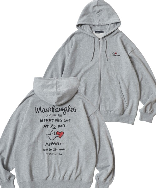 Mark Gonzales（マーク・ゴンザレス）の「MARK GONZALES ARTWORK COLLECTION/マークゴンザレス 別注 裏毛 ストリート バックプリント スウェット ジップアップパーカー/長袖 トップス フルジップパーカー/レディース メンズ（パーカー・メンズ・グレー系その他2/グレー系その他3/グレー系その他4/ブラック/グレー系その他/ブラック系その他2/アッシュグレー/グレー/ブラック系その他・M/L/XL）」の7枚目の写真