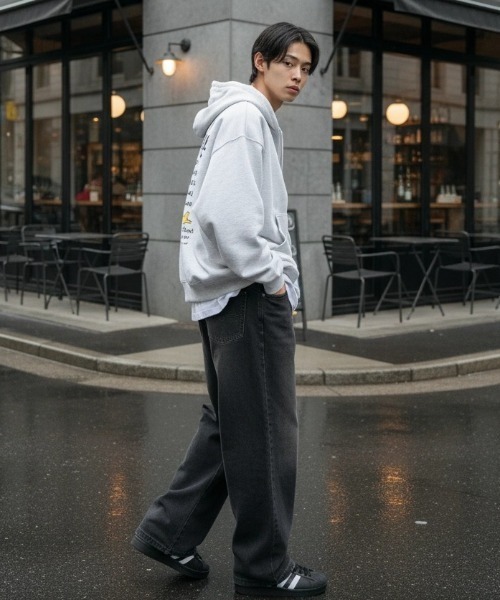 Mark Gonzales（マーク・ゴンザレス）の「MARK GONZALES ARTWORK COLLECTION/マークゴンザレス 別注 裏毛 ストリート バックプリント スウェット ジップアップパーカー/長袖 トップス フルジップパーカー/レディース メンズ（パーカー・メンズ・グレー系その他2/グレー系その他3/グレー系その他4/ブラック/グレー系その他/ブラック系その他2/アッシュグレー/グレー/ブラック系その他・M/L/XL）」の14枚目の写真