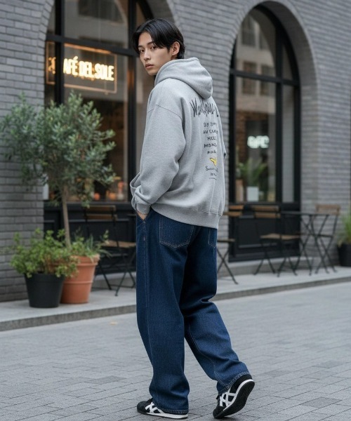 Mark Gonzales（マーク・ゴンザレス）の「MARK GONZALES ARTWORK COLLECTION/マークゴンザレス 別注 裏毛 ストリート バックプリント スウェット ジップアップパーカー/長袖 トップス フルジップパーカー/レディース メンズ（パーカー・メンズ・グレー系その他2/グレー系その他3/グレー系その他4/ブラック/グレー系その他/ブラック系その他2/アッシュグレー/グレー/ブラック系その他・M/L/XL）」の15枚目の写真