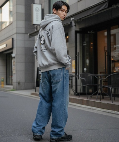 Mark Gonzales（マーク・ゴンザレス）の「MARK GONZALES ARTWORK COLLECTION/マークゴンザレス 別注 裏毛 ストリート バックプリント スウェット ジップアップパーカー/長袖 トップス フルジップパーカー/レディース メンズ（パーカー・メンズ・グレー系その他2/グレー系その他3/グレー系その他4/ブラック/グレー系その他/ブラック系その他2/アッシュグレー/グレー/ブラック系その他・M/L/XL）」の12枚目の写真
