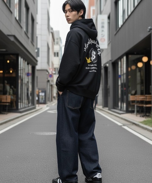 Mark Gonzales（マーク・ゴンザレス）の「MARK GONZALES ARTWORK COLLECTION/マークゴンザレス 別注 裏毛 ストリート バックプリント スウェット ジップアップパーカー/長袖 トップス フルジップパーカー/レディース メンズ（パーカー・メンズ・グレー系その他2/グレー系その他3/グレー系その他4/ブラック/グレー系その他/ブラック系その他2/アッシュグレー/グレー/ブラック系その他・M/L/XL）」の10枚目の写真