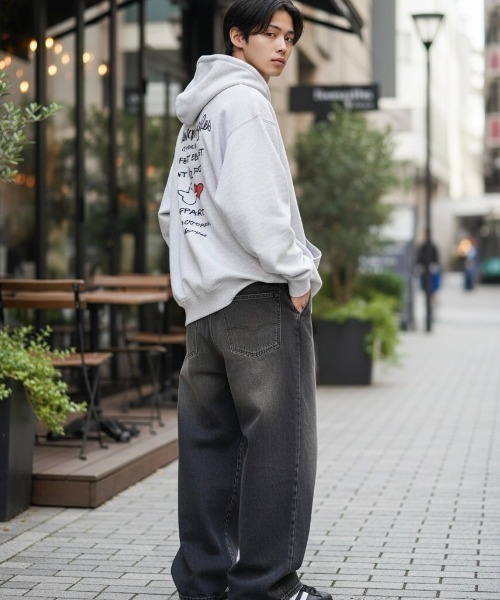 Mark Gonzales（マーク・ゴンザレス）の「MARK GONZALES ARTWORK COLLECTION/マークゴンザレス 別注 裏毛 ストリート バックプリント スウェット ジップアップパーカー/長袖 トップス フルジップパーカー/レディース メンズ（パーカー・メンズ・グレー系その他2/グレー系その他3/グレー系その他4/ブラック/グレー系その他/ブラック系その他2/アッシュグレー/グレー/ブラック系その他・M/L/XL）」の17枚目の写真