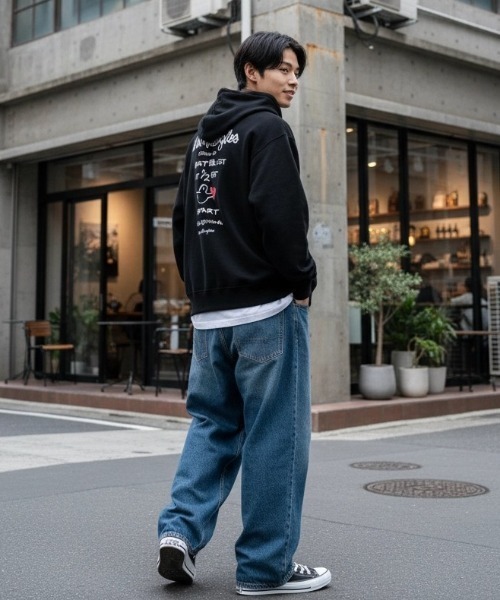Mark Gonzales（マーク・ゴンザレス）の「MARK GONZALES ARTWORK COLLECTION/マークゴンザレス 別注 裏毛 ストリート バックプリント スウェット ジップアップパーカー/長袖 トップス フルジップパーカー/レディース メンズ（パーカー・メンズ・グレー系その他2/グレー系その他3/グレー系その他4/ブラック/グレー系その他/ブラック系その他2/アッシュグレー/グレー/ブラック系その他・M/L/XL）」の16枚目の写真