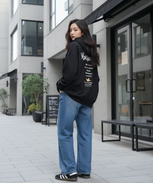 Mark Gonzales（マーク・ゴンザレス）の「MARK GONZALES ARTWORK COLLECTION/マークゴンザレス 別注 裏毛 ストリート バックプリント スウェット ジップアップパーカー/長袖 トップス フルジップパーカー/レディース メンズ（パーカー・メンズ・グレー系その他2/グレー系その他3/グレー系その他4/ブラック/グレー系その他/ブラック系その他2/アッシュグレー/グレー/ブラック系その他・M/L/XL）」の19枚目の写真