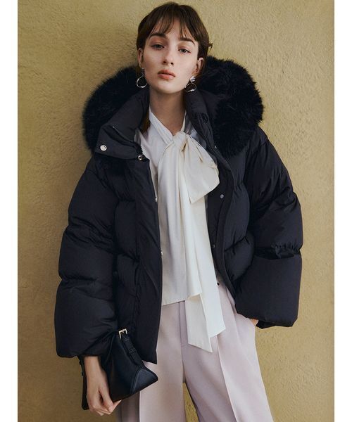 FRAY I.D（フレイアイディー）の「フードファーショートダウンコート