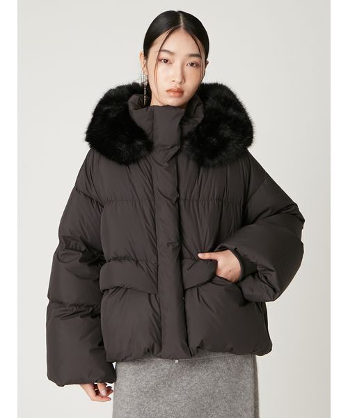 フードファーショートダウンコート（ダウンジャケット/コート）｜FRAY