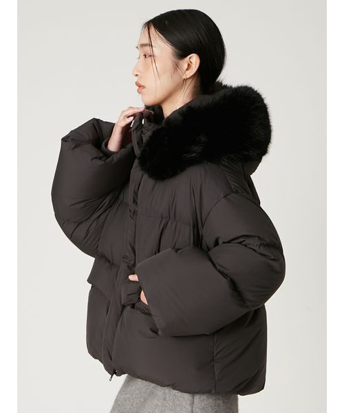 フードファーショートダウンコート（ダウンジャケット/コート）｜FRAY