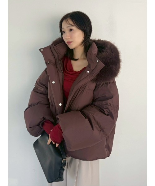 フードファーショートダウンコート（ダウンジャケット/コート）｜FRAY