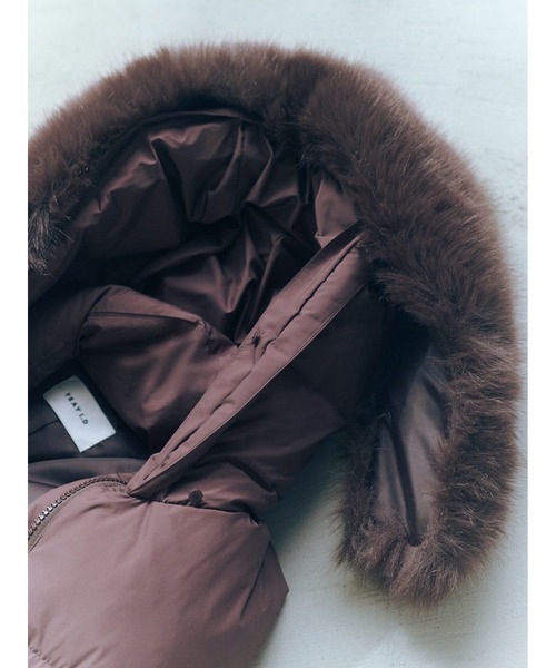 FRAY I.D フード付きダウンコート　ショート丈 0 セール】フードファーショートダウンコート（ダウンジャケット/コート