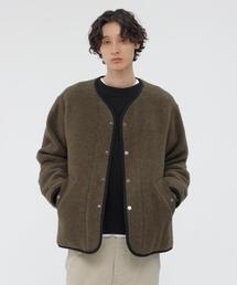 し*除様 美品☆ ウールセミロングジャケット MHL カーキ TEXTURED し