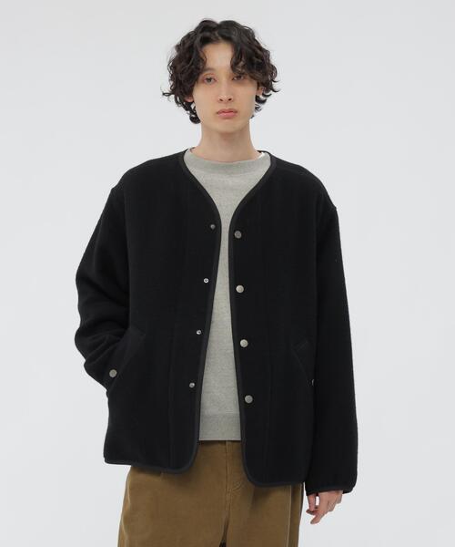 MHL.(エムエイチエル)の「SOFT WOOL FLEECE(ブルゾン・メンズ・ブラック/カーキ・LARGE/MEDIUM/SMALL)」の1枚目の写真