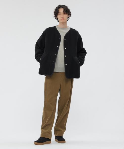 MHL.(エムエイチエル)の「SOFT WOOL FLEECE(ブルゾン・メンズ・ブラック/カーキ・LARGE/MEDIUM/SMALL)」の3枚目の写真