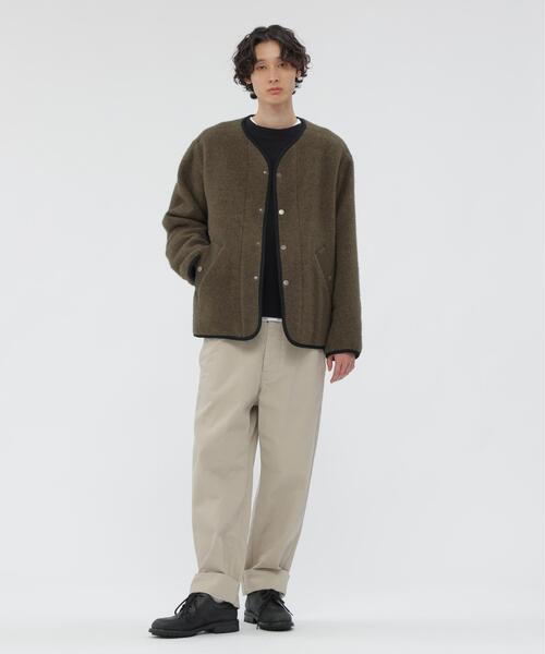 MHL.(エムエイチエル)の「SOFT WOOL FLEECE(ブルゾン・メンズ・ブラック/カーキ・LARGE/MEDIUM/SMALL)」の8枚目の写真