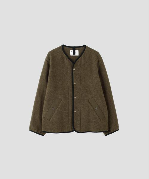 MHL.(エムエイチエル)の「SOFT WOOL FLEECE(ブルゾン・メンズ・ブラック/カーキ・LARGE/MEDIUM/SMALL)」の10枚目の写真