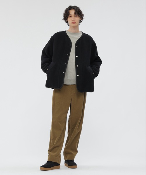 MHL.（エムエイチエル）の「SOFT WOOL FLEECE（ブルゾン・メンズ・ブラック/カーキ・LARGE/MEDIUM/SMALL）」の3枚目の写真