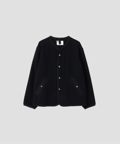 MHL.（エムエイチエル）の「SOFT WOOL FLEECE（ブルゾン・メンズ・ブラック/カーキ・LARGE/MEDIUM/SMALL）」の7枚目の写真