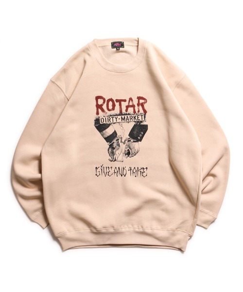 ROTAR（ローター）の「DIRTY MARKET SWEAT（スウェット・メンズ・ヘザーグレー/スミクロ/サンドベージュ・SMALL/MEDIUM/LARGE/X-LARGE）」の3枚目の写真