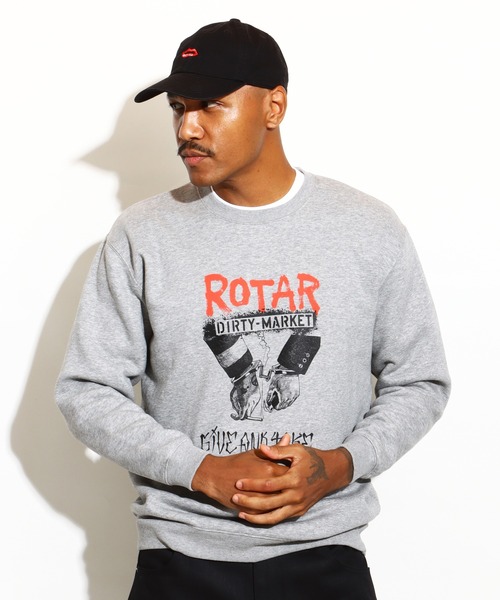 ROTAR（ローター）の「DIRTY MARKET SWEAT（スウェット・メンズ・ヘザーグレー/スミクロ/サンドベージュ・SMALL/MEDIUM/LARGE/X-LARGE）」の4枚目の写真