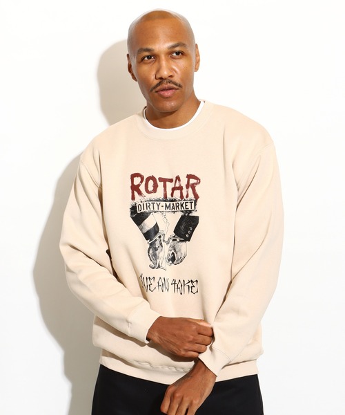 ROTAR（ローター）の「DIRTY MARKET SWEAT（スウェット・メンズ・ヘザーグレー/スミクロ/サンドベージュ・SMALL/MEDIUM/LARGE/X-LARGE）」の5枚目の写真