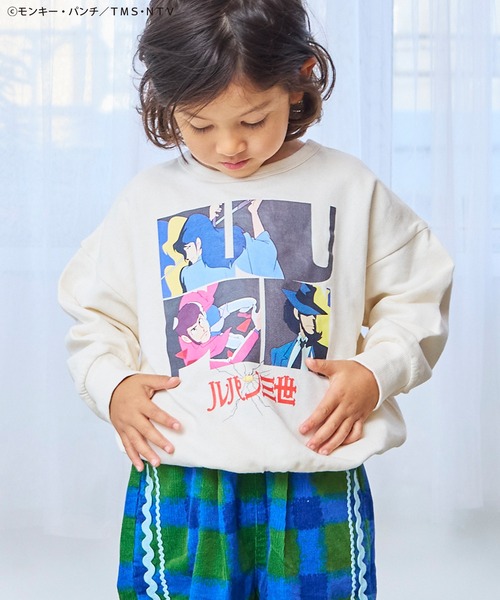 MARKEY'S(マーキーズ)の「【ルパン三世】別注プリントトレーナー(スウェット・キッズ・ブラック/チャコール/レッド/ブラウン/エメラルド/オフホワイト・150/140/120/110/100/90/80/130)」の2枚目の写真