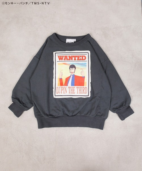 MARKEY'S(マーキーズ)の「【ルパン三世】別注プリントトレーナー(スウェット・キッズ・ブラック/チャコール/レッド/ブラウン/エメラルド/オフホワイト・150/140/120/110/100/90/80/130)」の4枚目の写真