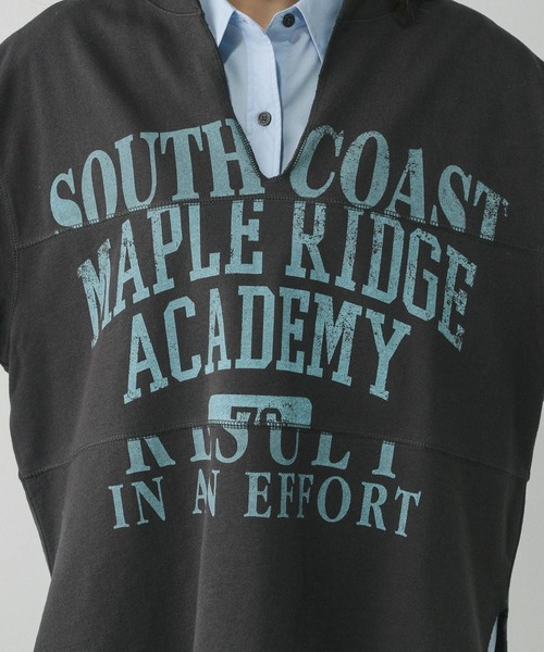 GLOBAL WORK（グローバルワーク）の「リメイク風プリントスウェット長袖/599626（Tシャツ/カットソー・レディース・ライトグレー/ダークグレー/ネイビー・FREE）」の18枚目の写真