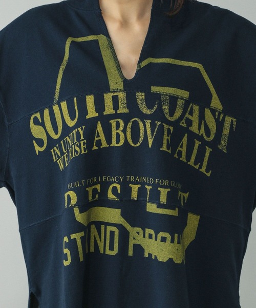 GLOBAL WORK（グローバルワーク）の「リメイク風プリントスウェット長袖/599626（Tシャツ/カットソー・レディース・ライトグレー/ダークグレー/ネイビー・FREE）」の19枚目の写真