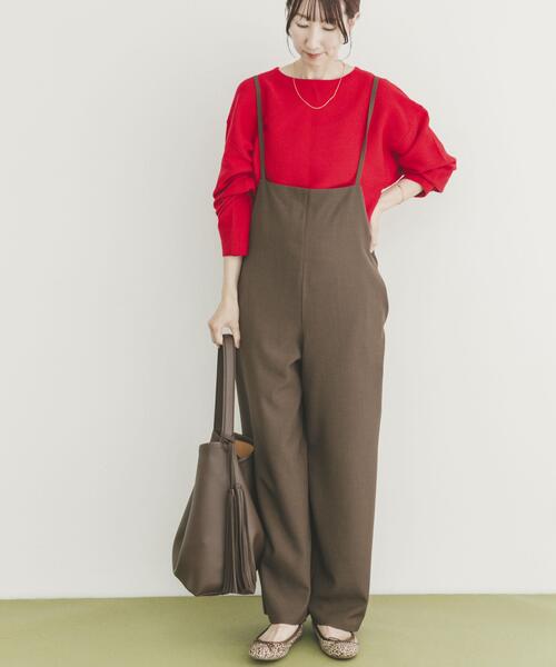 ITEMS URBANRESEARCH(アイテムズ アーバンリサーチ)の「ルーズサロペット(サロペット/オーバーオール・レディース・チャコールグレー/ブラウン・FREE)」の1枚目の写真