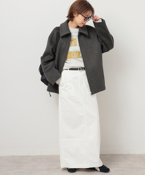 JOURNAL STANDARD relume（ジャーナルスタンダード　レリューム）の「スーパーファインビーバージップショート（その他アウター・レディース・チャコールグレー・FREE）」の2枚目の写真