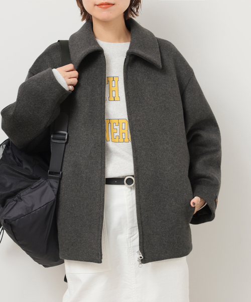 JOURNAL STANDARD relume（ジャーナルスタンダード　レリューム）の「スーパーファインビーバージップショート（その他アウター・レディース・チャコールグレー・FREE）」の5枚目の写真