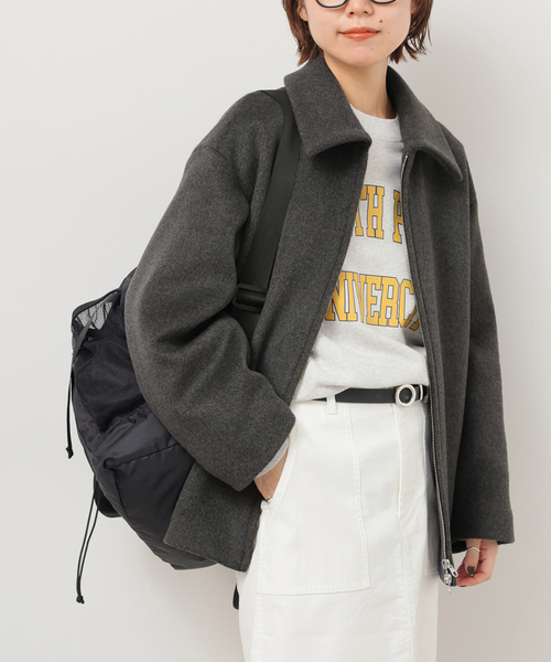 JOURNAL STANDARD relume（ジャーナルスタンダード　レリューム）の「スーパーファインビーバージップショート（その他アウター・レディース・チャコールグレー・FREE）」の7枚目の写真