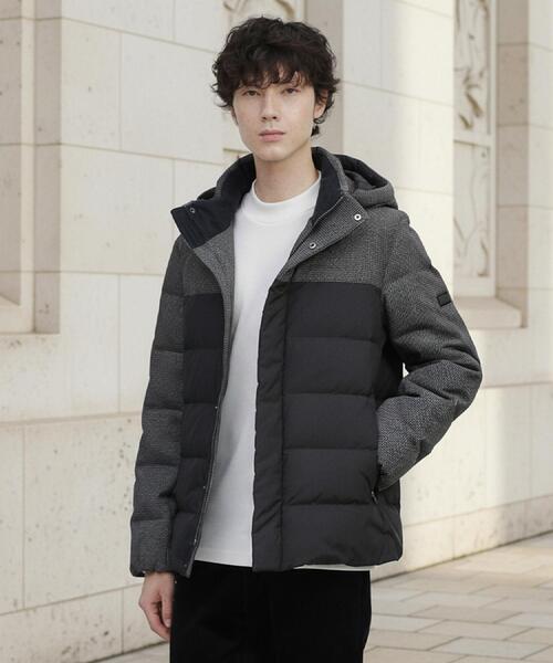 セール】カラーコンビ ダウンブルゾン（ダウンジャケット/コート