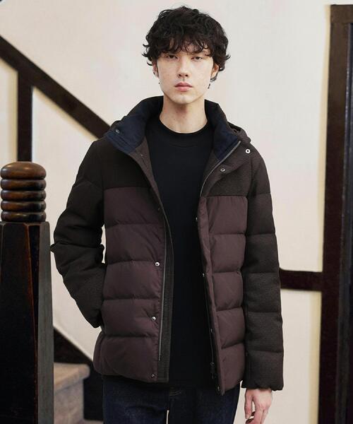 TAKEO KIKUCHI（タケオキクチ）の「カラーコンビ ダウンブルゾン（ダウンジャケット/コート・メンズ・ブラック系4/ブラウン系その他2/ネイビー系4/ブラウン系その他6/ブラック系1・04/03/02/01）」の3枚目の写真