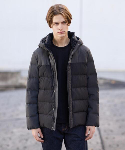 TAKEO KIKUCHI（タケオキクチ）の「カラーコンビ ダウンブルゾン（ダウンジャケット/コート・メンズ・ブラック系4/ブラウン系その他2/ネイビー系4/ブラウン系その他6/ブラック系1・04/03/02/01）」の8枚目の写真